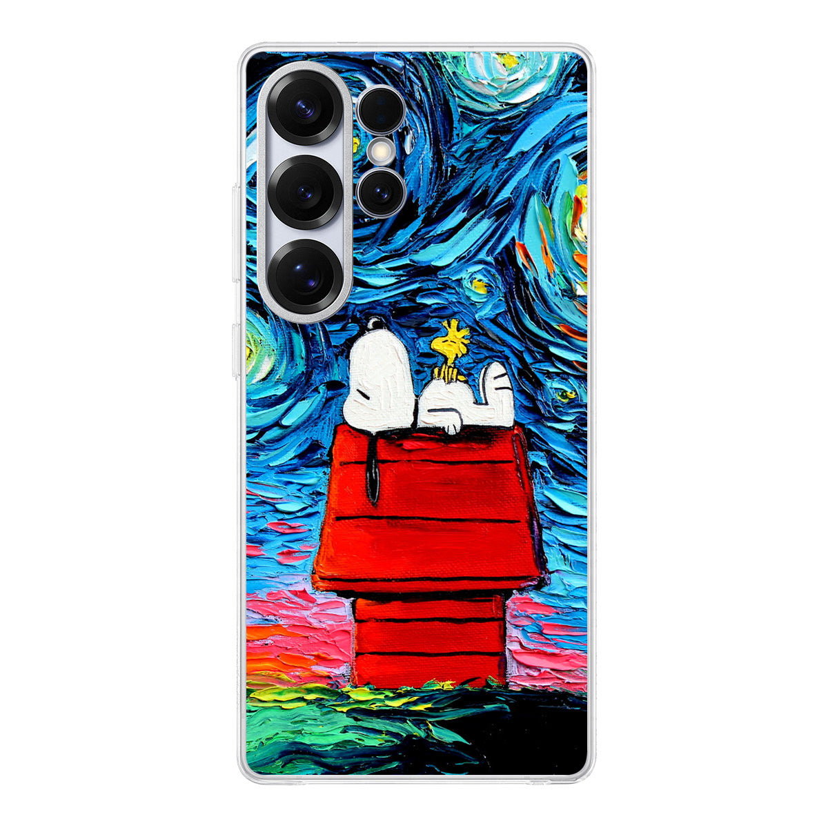 Dog Lying Under Starry Night Van Gogh Samsung Galaxy S25 Ultra Case