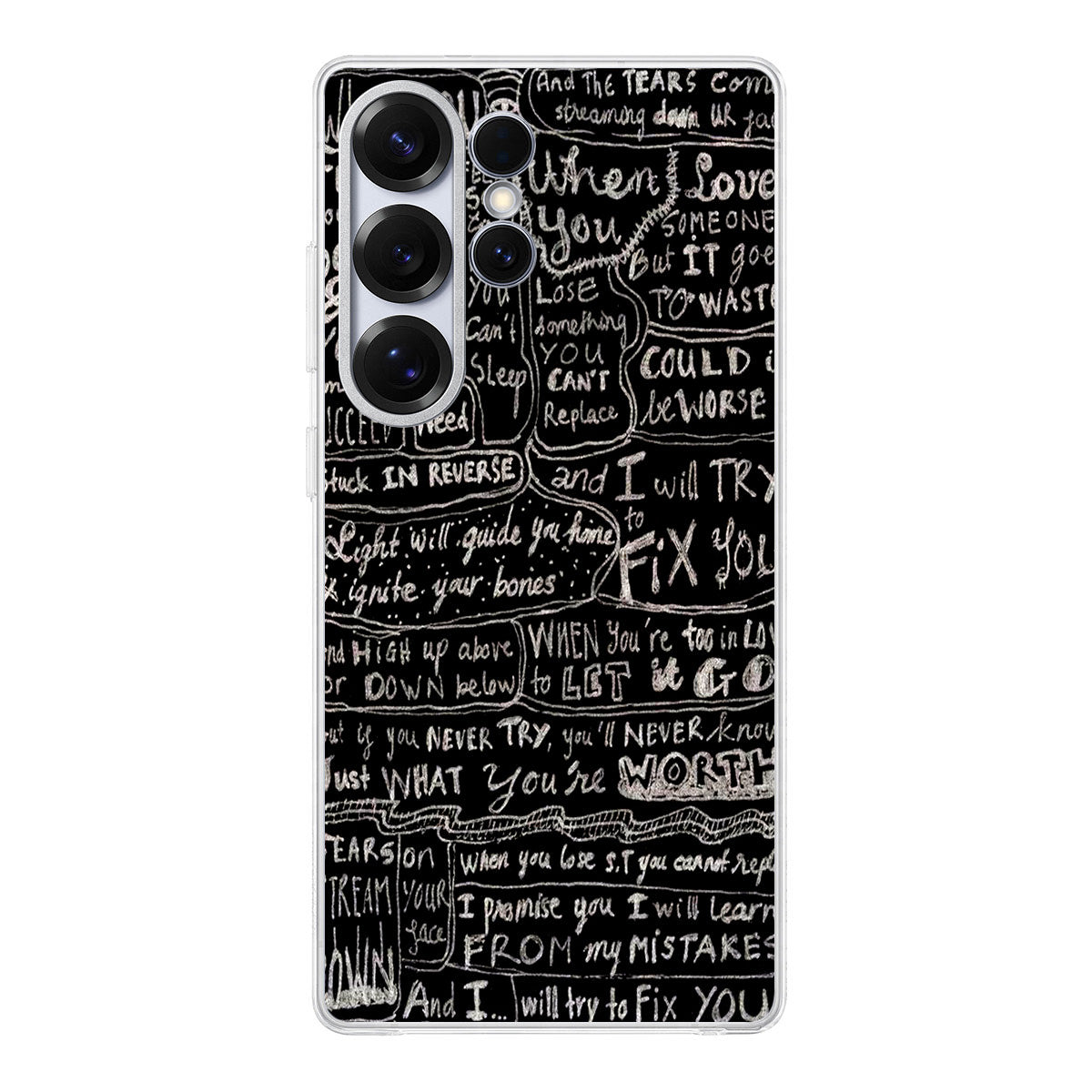 Fix You Lyrics Samsung Galaxy S25 Ultra Case