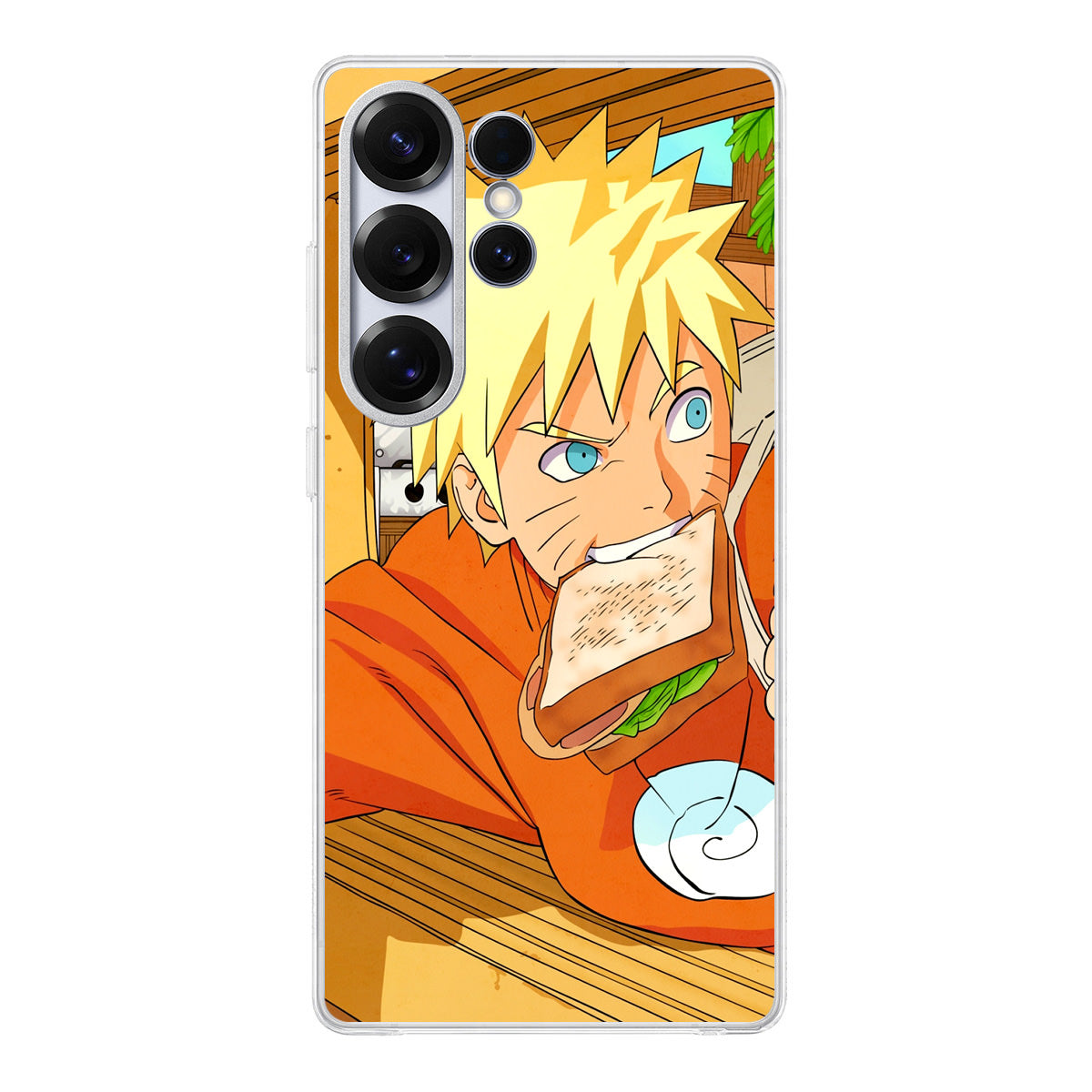 Naruto Eats Sandwich Samsung Galaxy S25 Ultra Case