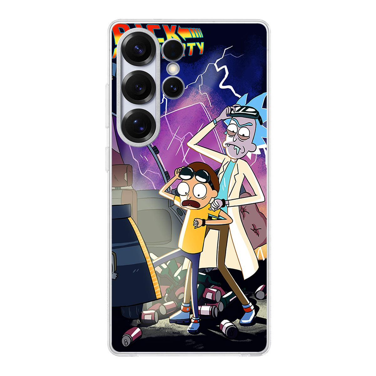 Rick And Morty Back To The Future Samsung Galaxy S25 Ultra Case