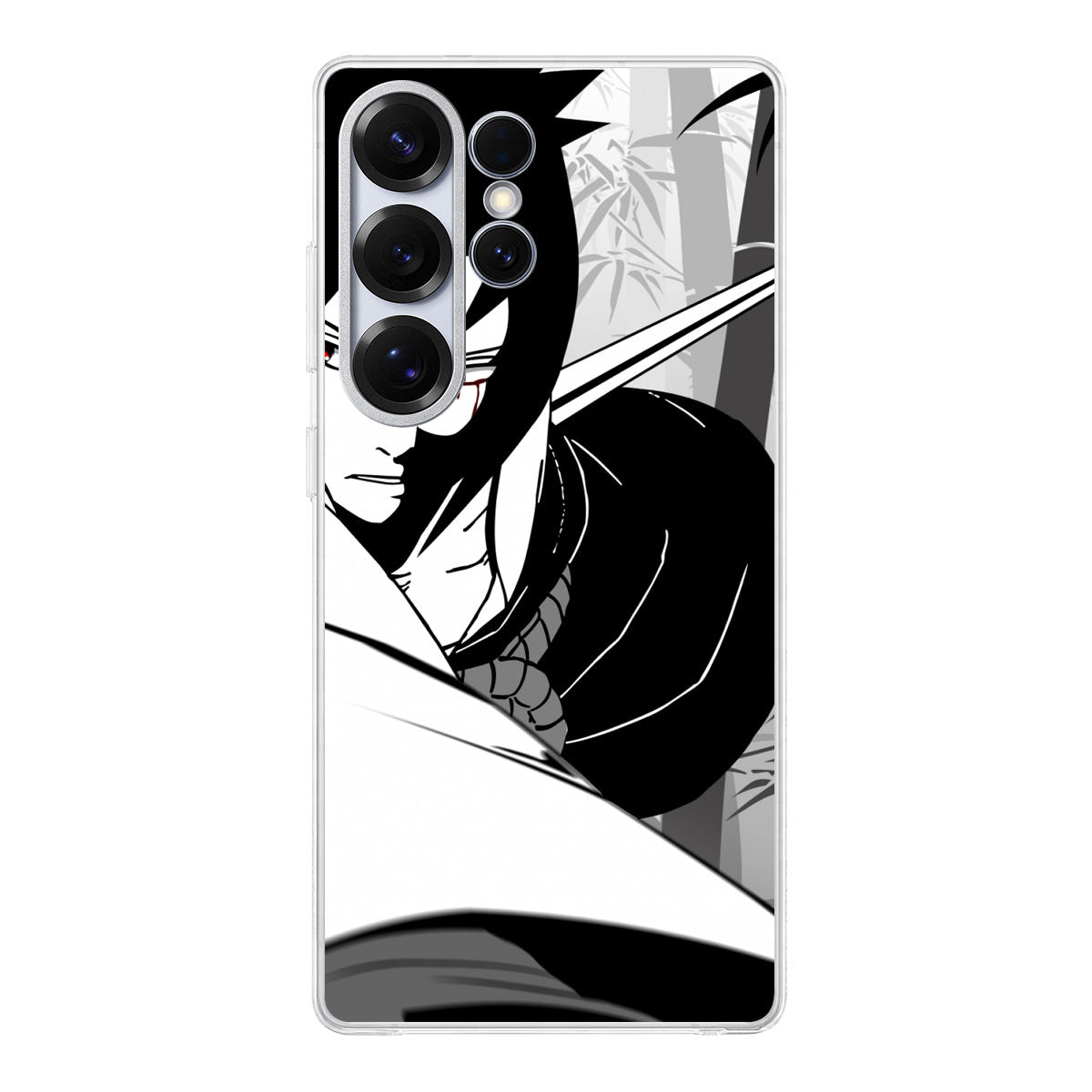 Sasuke Uchiha B&W Samsung Galaxy S25 Ultra Case