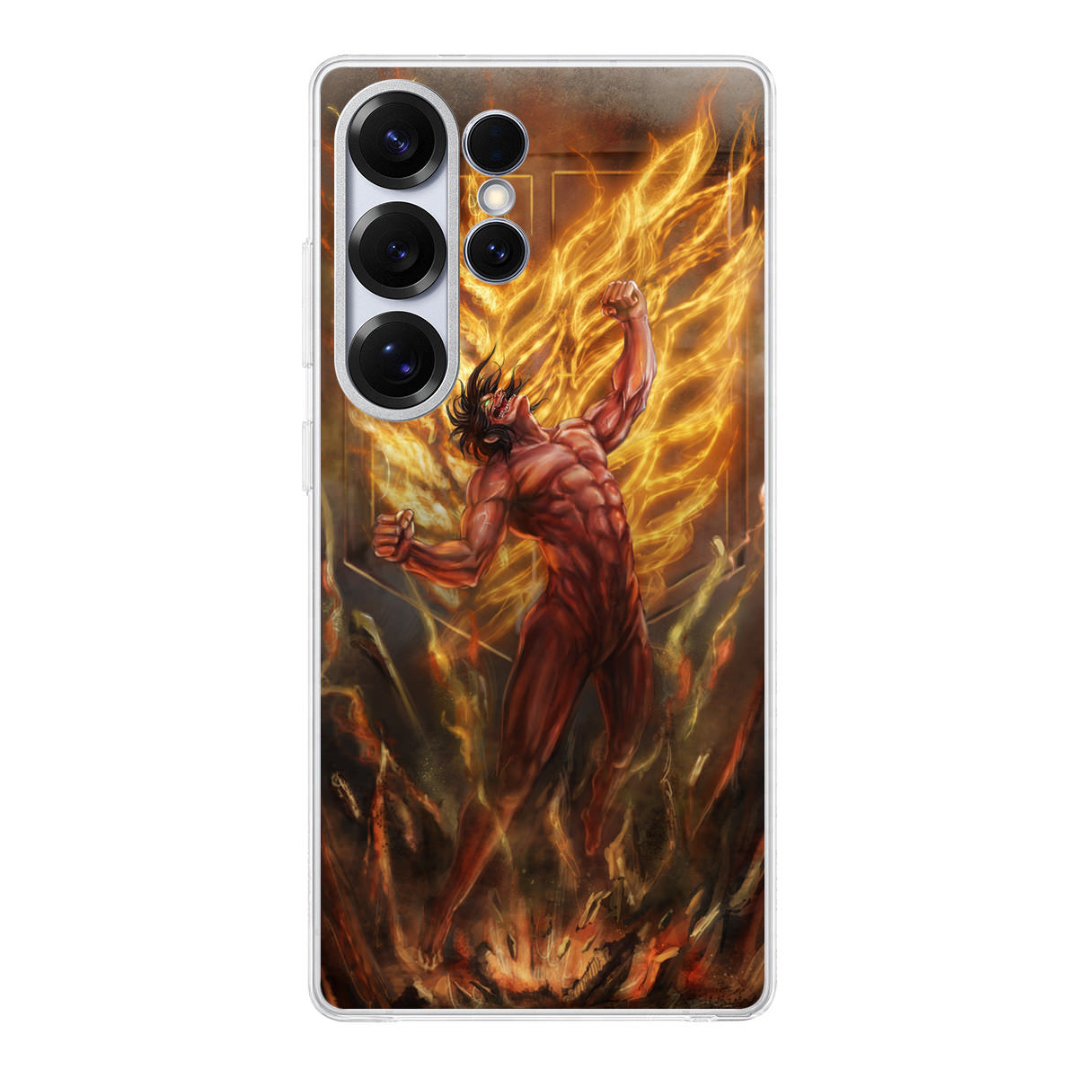 Attack Titan On Fire Samsung Galaxy S25 Ultra Case