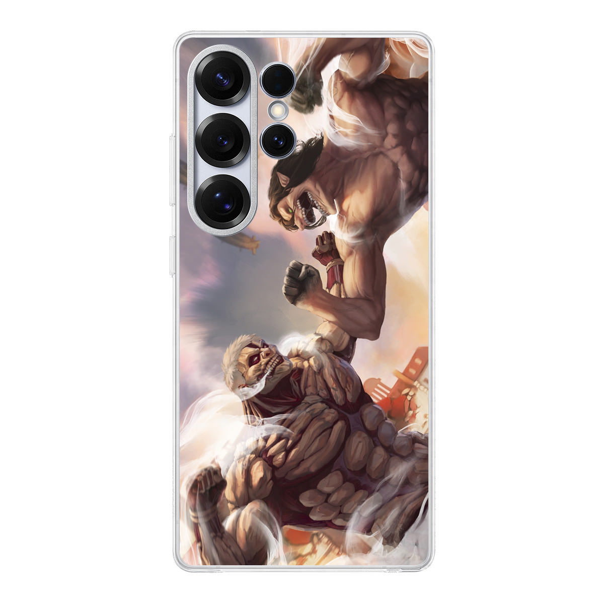 Eren Yeager vs Reiner Armored Titan Samsung Galaxy S25 Ultra Case