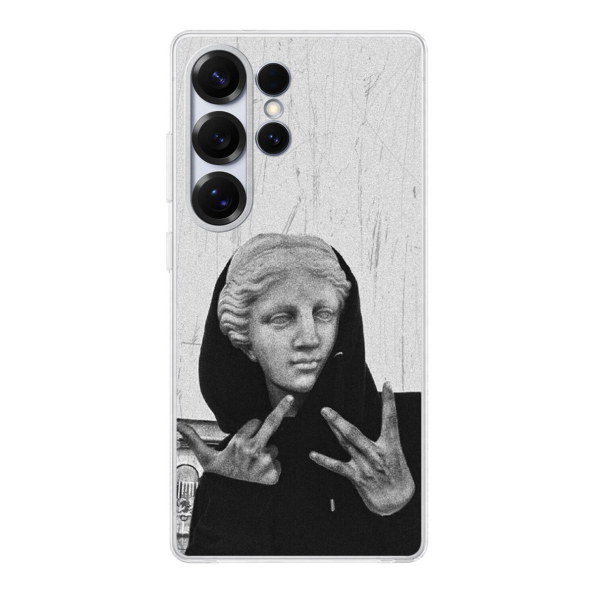 Greek Statue Wearing Hoodie Samsung Galaxy S25 Ultra Case