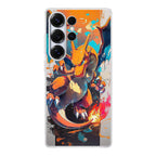 Charizard Inferno on Canvas Samsung Galaxy S25 Ultra Case