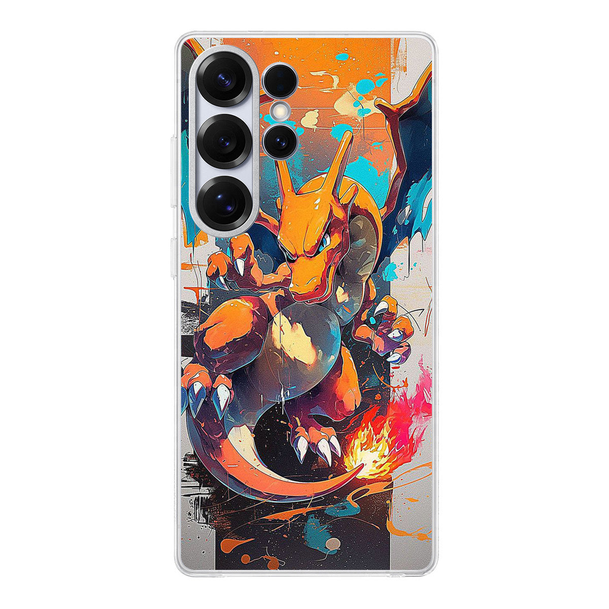 Charizard Inferno on Canvas Samsung Galaxy S25 Ultra Case
