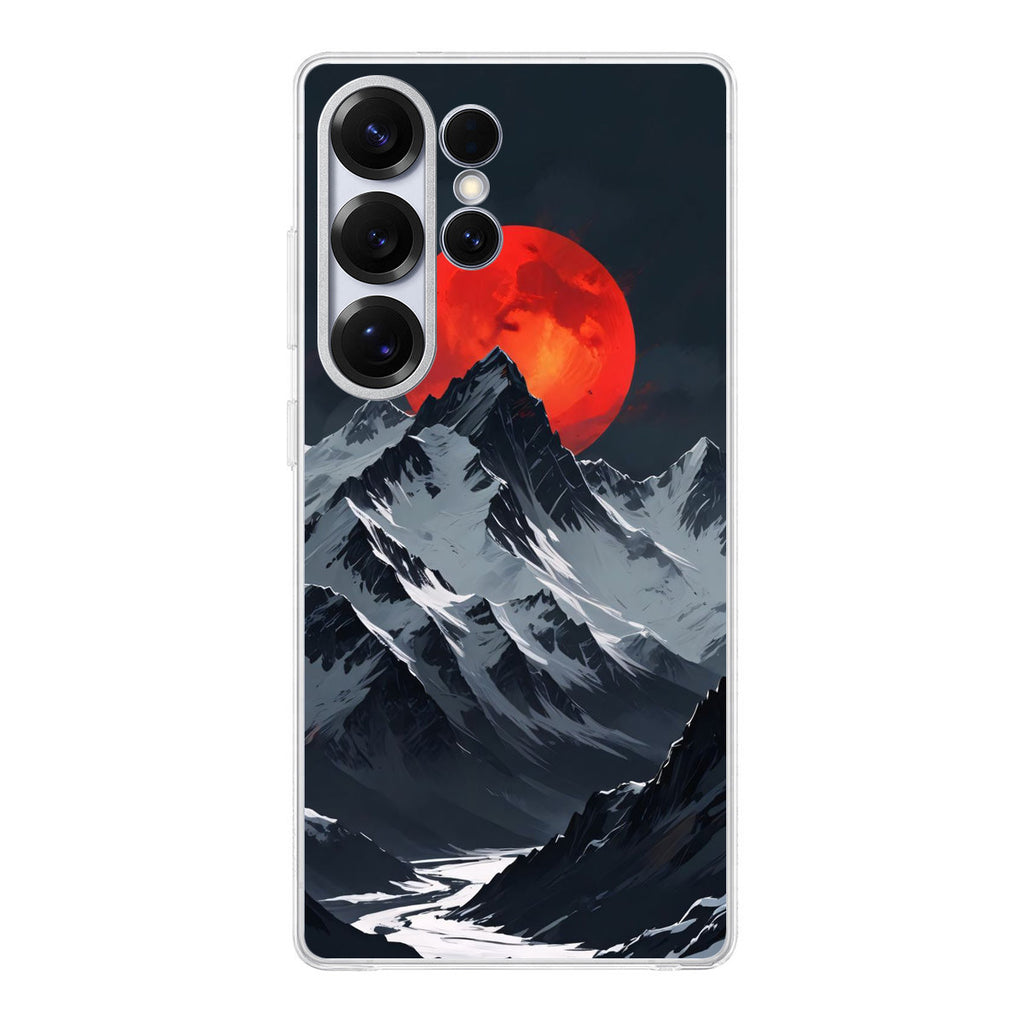 Crimson Eclipse The Mountain Samsung Galaxy S25 Ultra Case