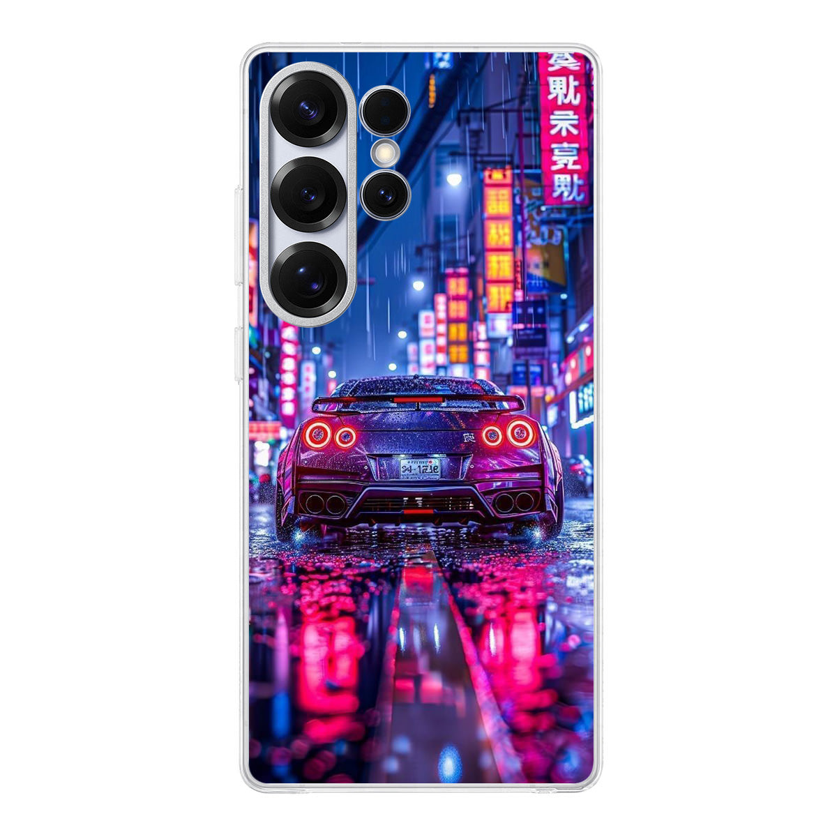 Neon Midnight Drift Tokyo Rain Samsung Galaxy S25 Ultra Case