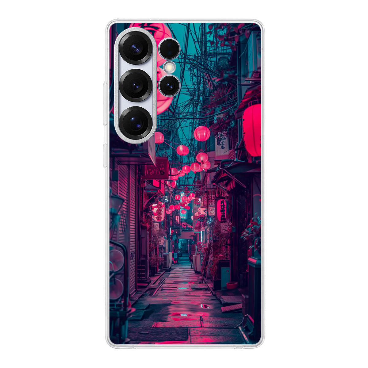 Neon Veins of the Night Market Samsung Galaxy S25 Ultra Case