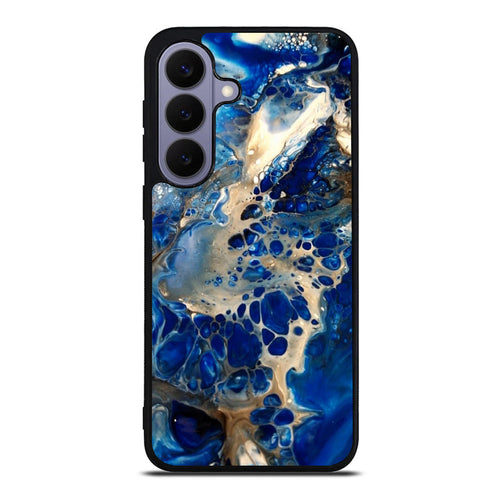 Abstract Golden Blue Paint Art Samsung Galaxy S26 / S26 Plus Case
