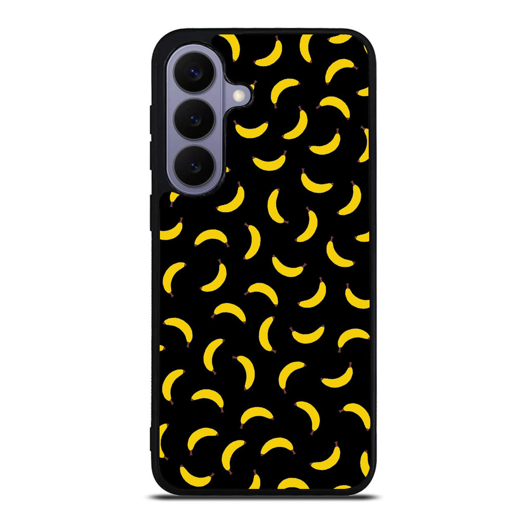 Bananas Fruit Pattern Black Samsung Galaxy S26 FE Case