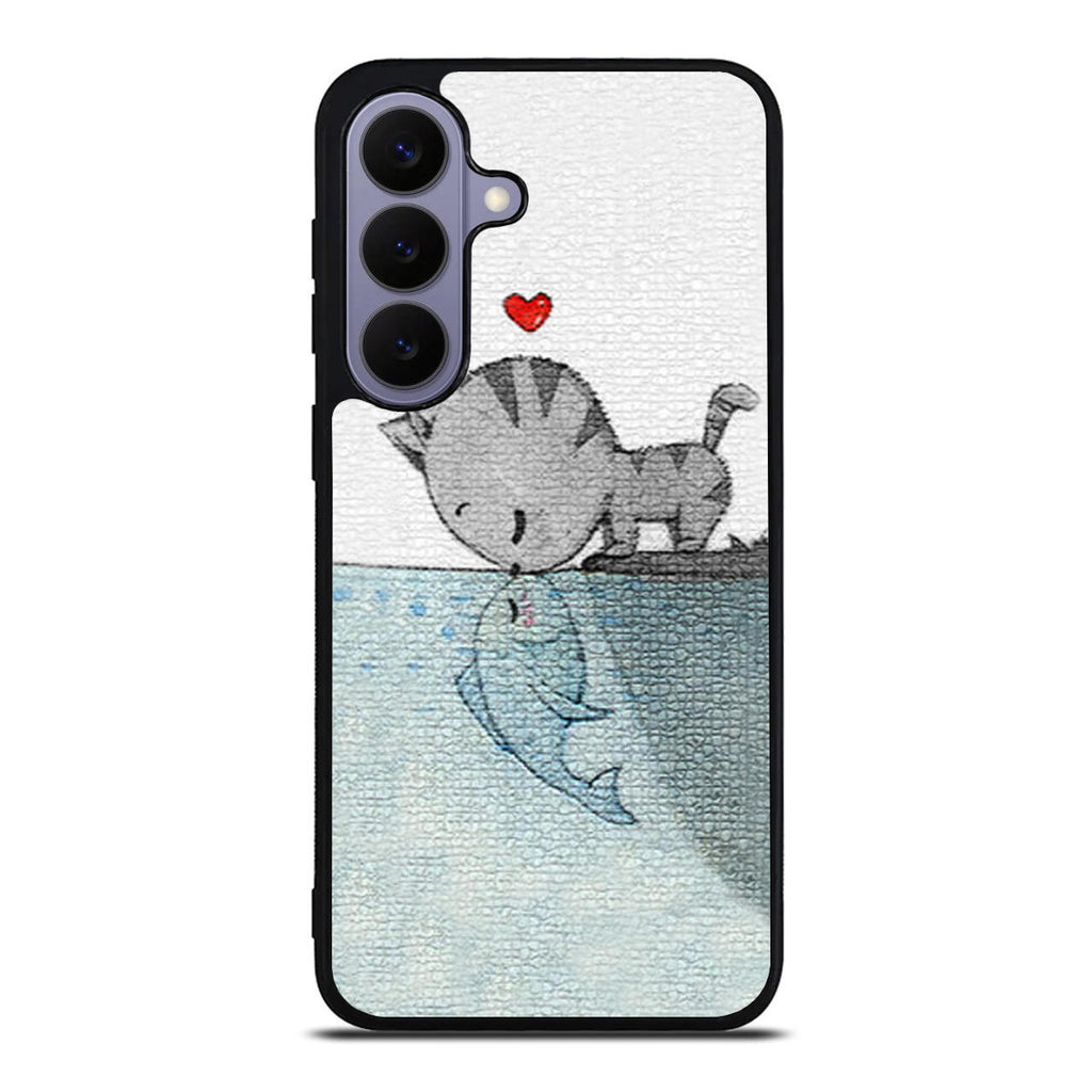 Cat Fish Kisses Samsung Galaxy S26 FE Case