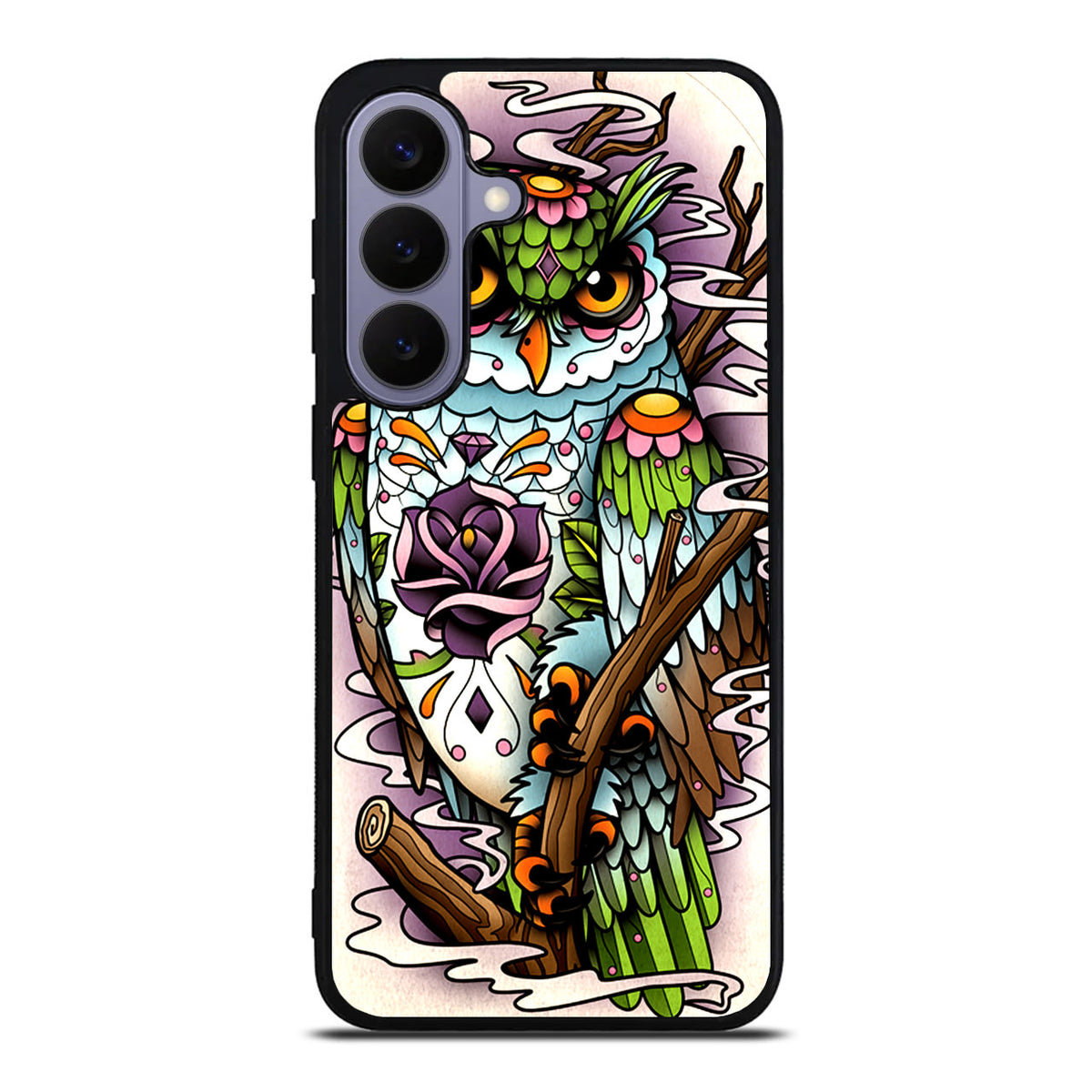 Sugar Skull Owl Tattoo Samsung Galaxy S26 FE Case