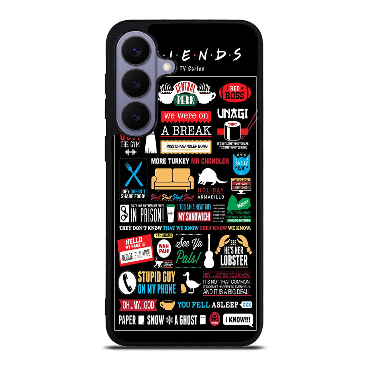 Friends TV Show Quotes Poster Samsung Galaxy S26 / S26 Plus Case