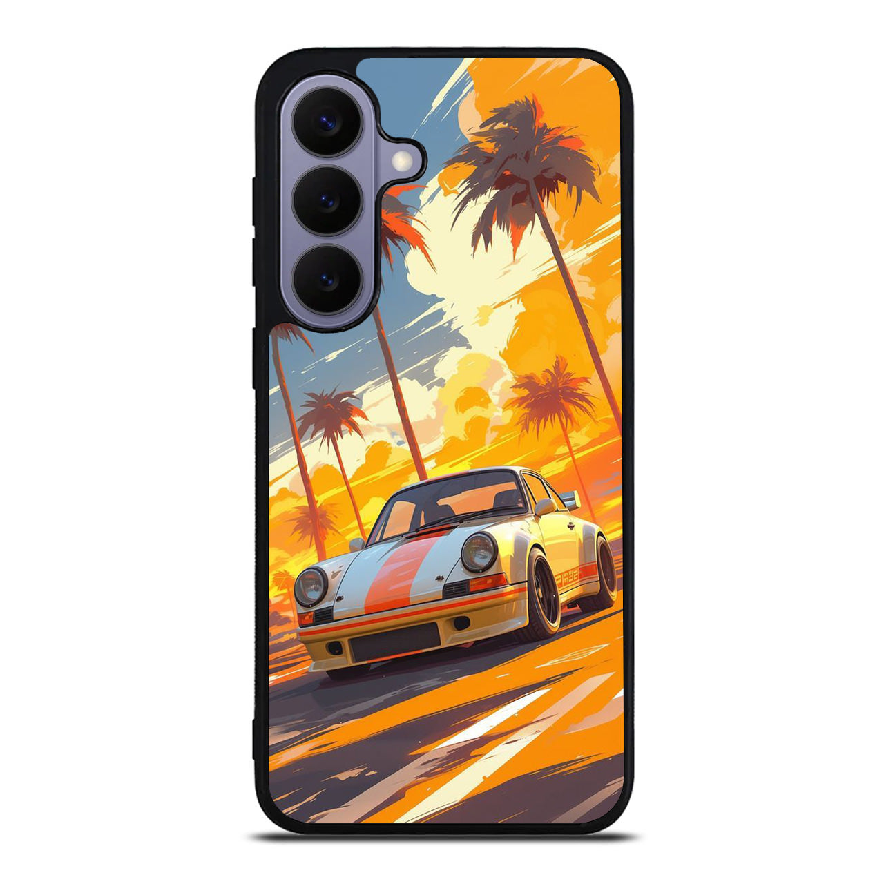 Turbo Dreams in Neon Palms Samsung Galaxy S26 / S26 Plus Case