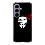 Anonymous Blood Splashes Samsung Galaxy S26 / S26 Plus Case