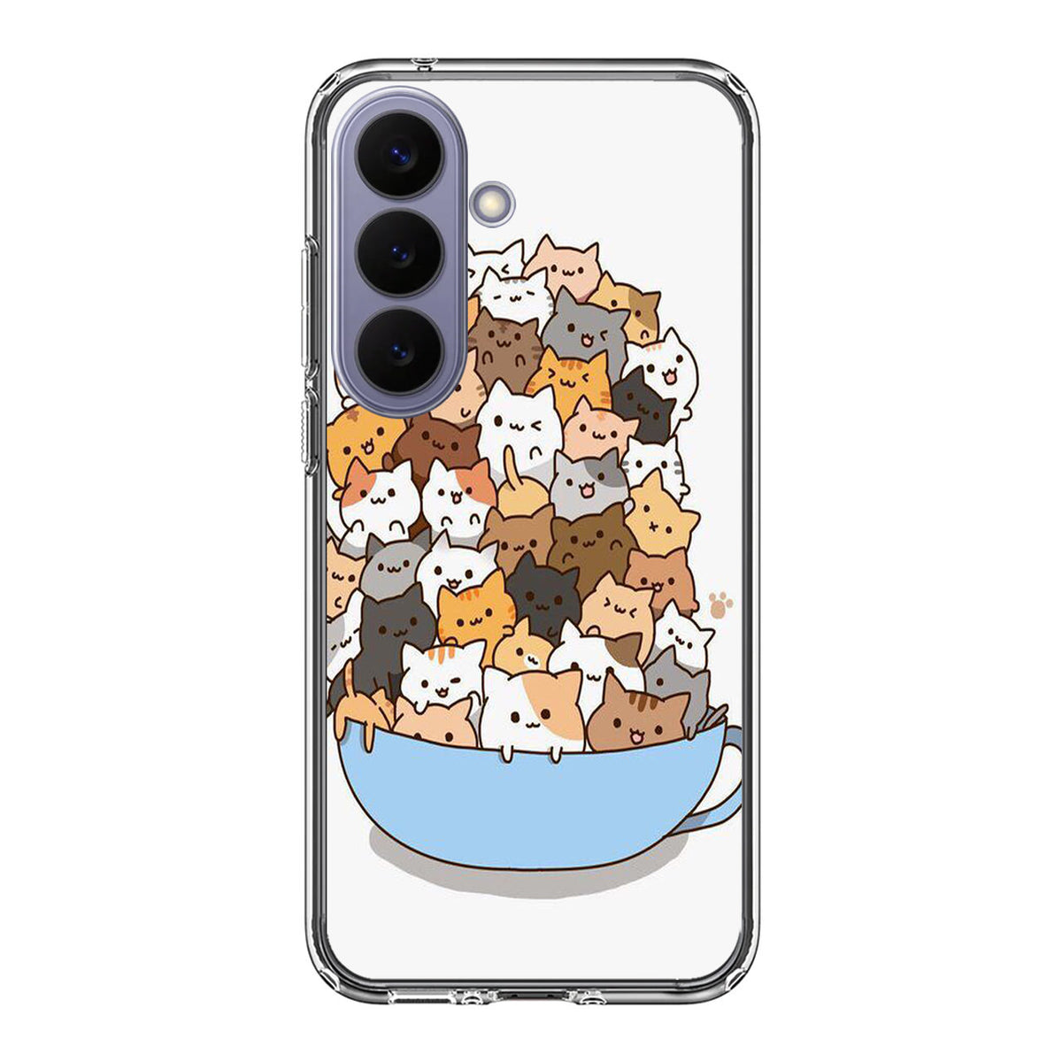 Cats on A Bowl Samsung Galaxy S26 FE Case