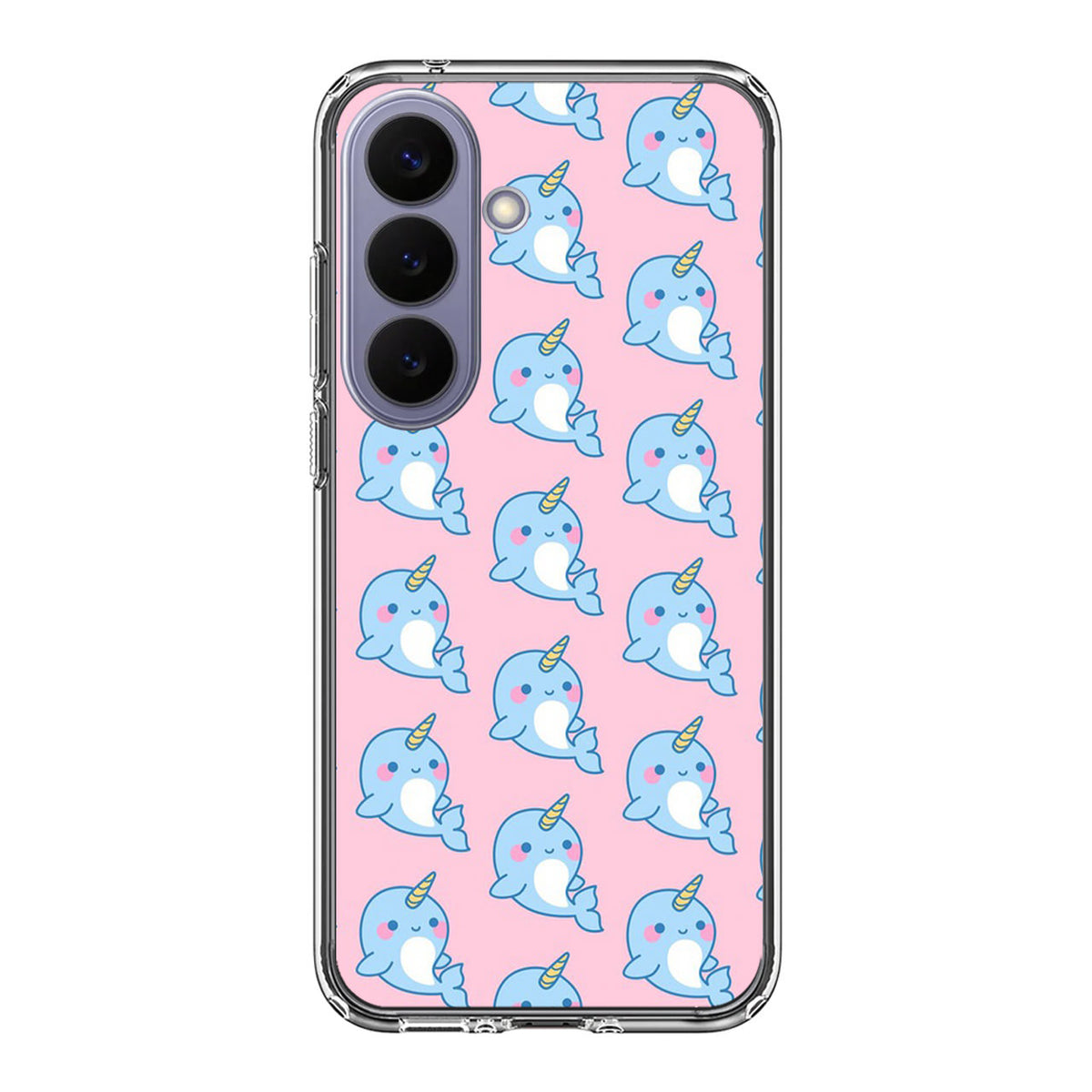 Horned Whales Pattern Samsung Galaxy S26 FE Case