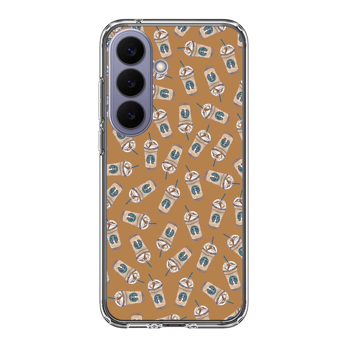 Iced Cappuccinos Lover Pattern Samsung Galaxy S26 FE Case