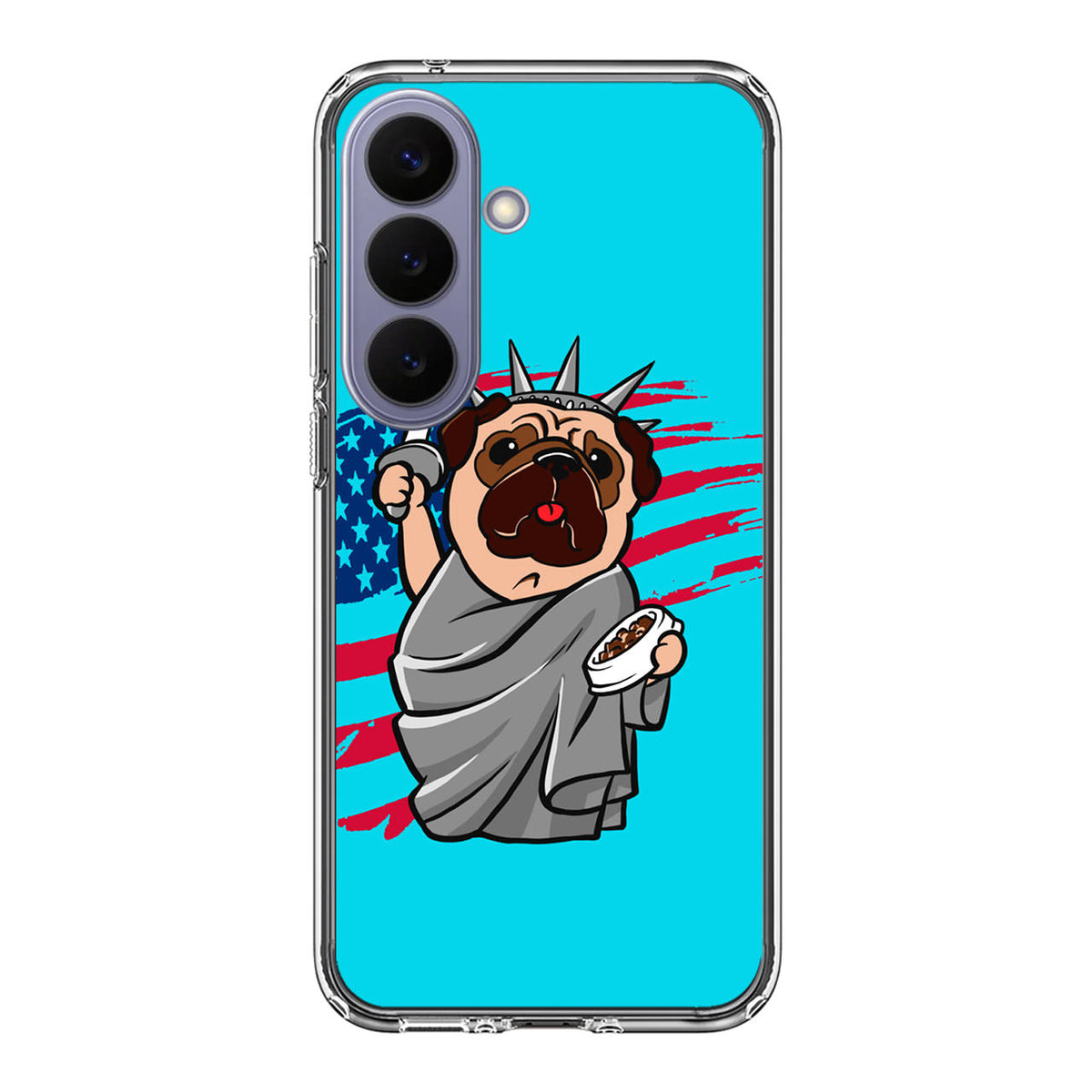 Independence Day Pug Samsung Galaxy S26 FE Case