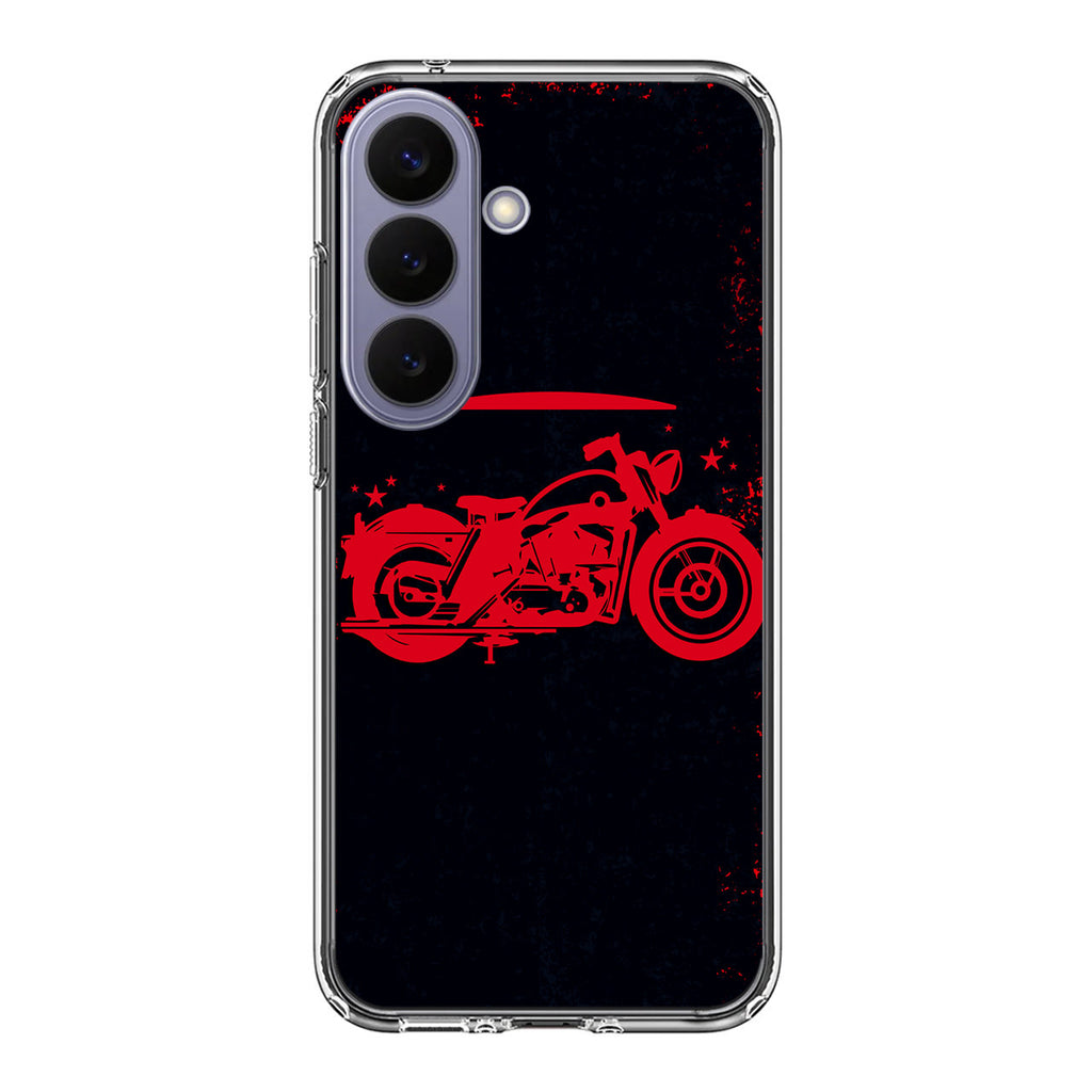 Motorcycle Red Art Samsung Galaxy S26 / S26 Plus Case