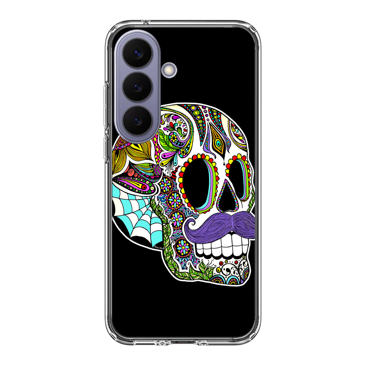 Mustache Sugar Skull Samsung Galaxy S26 FE Case