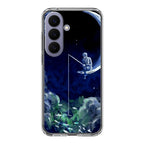 Tardis Walking To The Moon Samsung Galaxy S26 / S26 Plus Case