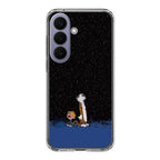 Calvin and Hobbes Space Samsung Galaxy S26 FE Case