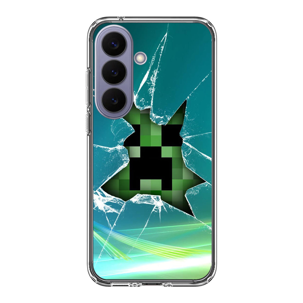Creeper Glass Broken Green Samsung Galaxy S26 FE Case