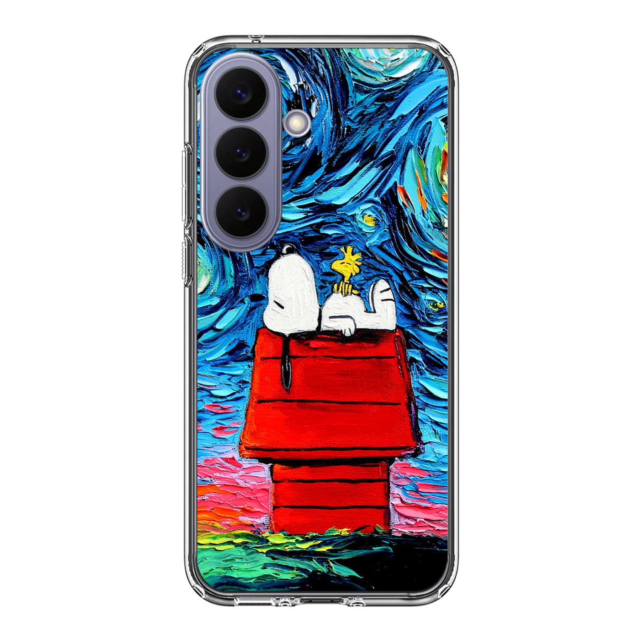 Dog Lying Under Starry Night Van Gogh Samsung Galaxy S26 / S26 Plus Case
