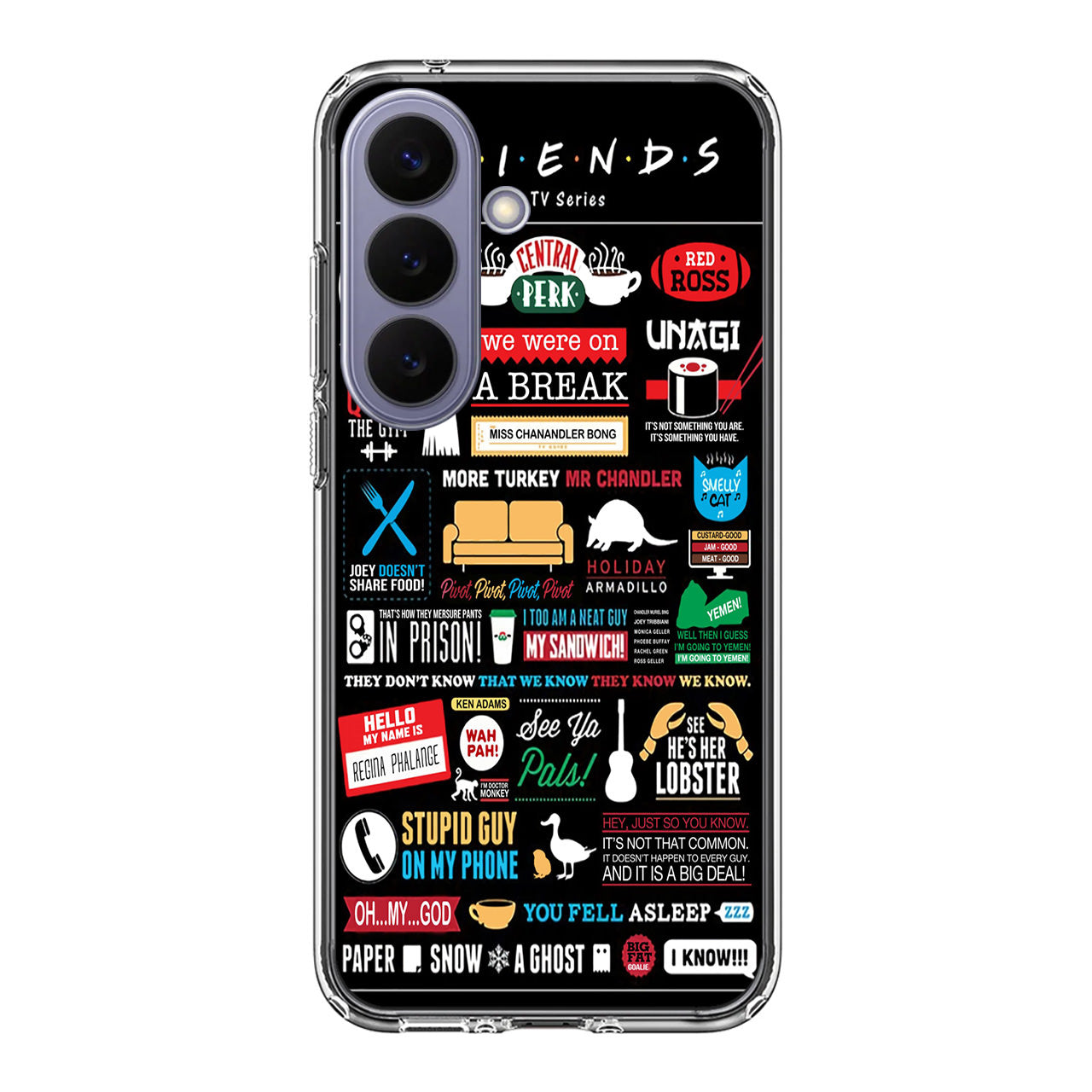 Friends TV Show Quotes Poster Samsung Galaxy S26 / S26 Plus Case