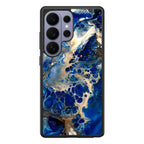 Abstract Golden Blue Paint Art Samsung Galaxy S26 Ultra Case