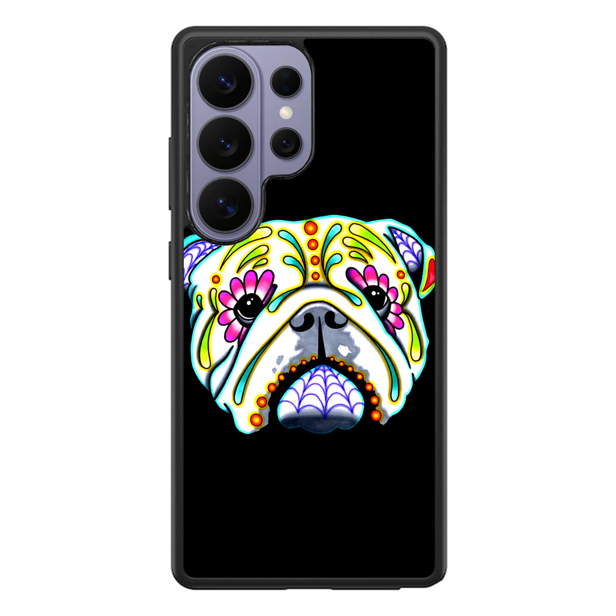 Colorful Bulldog Art Samsung Galaxy S26 Ultra Case