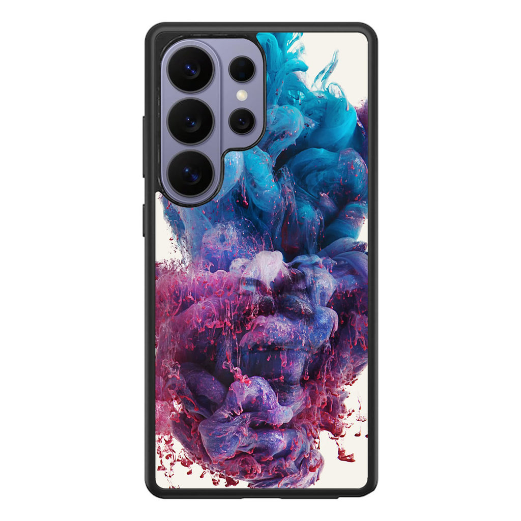 Colorful Dust Art on White Samsung Galaxy S26 Ultra Case