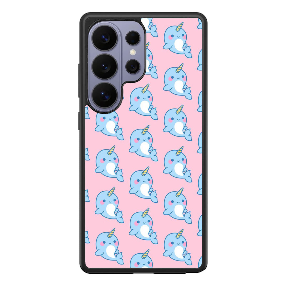 Horned Whales Pattern Samsung Galaxy S26 Ultra Case