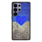 Love Glitter Blue and Grey Samsung Galaxy S26 Ultra Case
