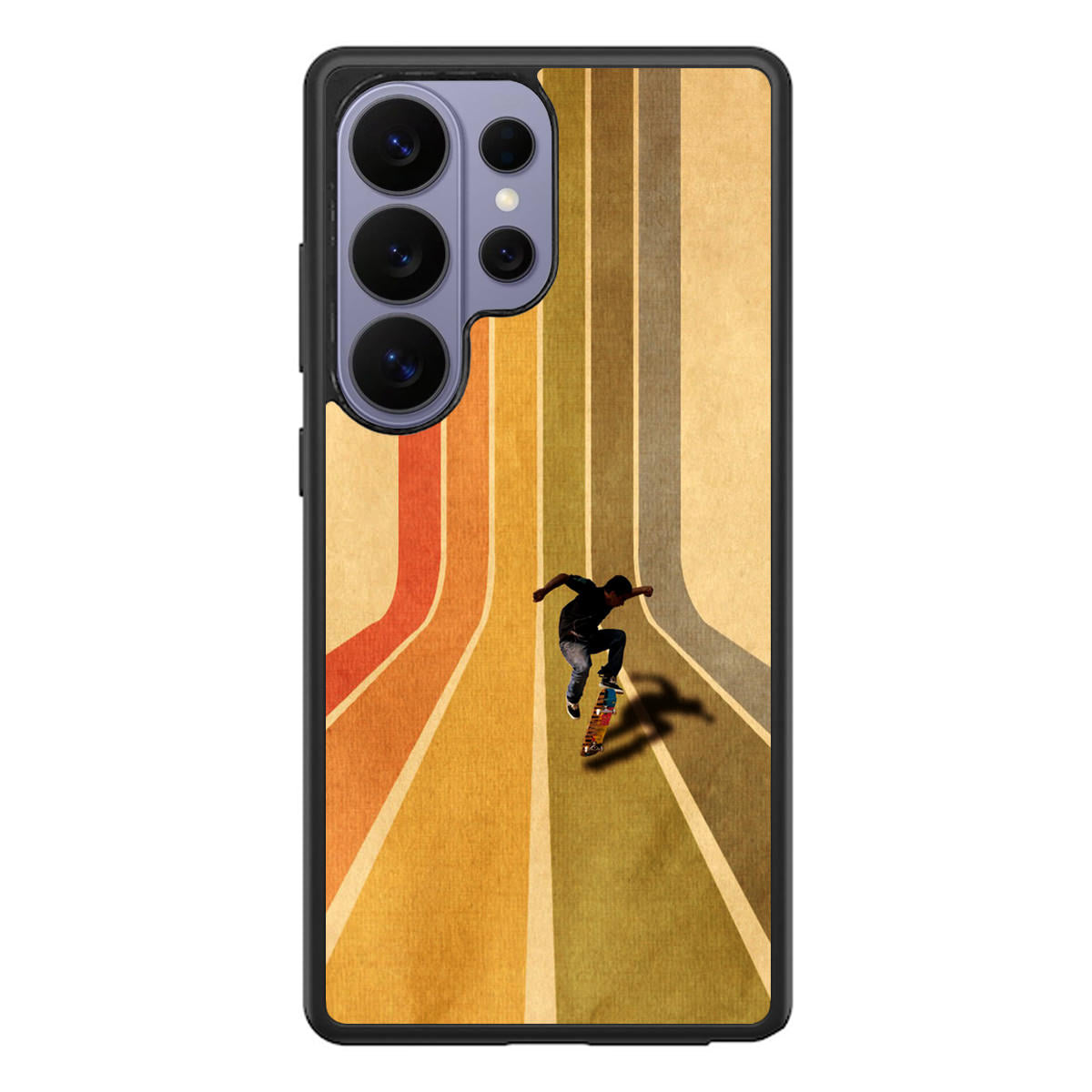 Vintage Skateboard On Colorful Stipe Runway Samsung Galaxy S26 Ultra Case