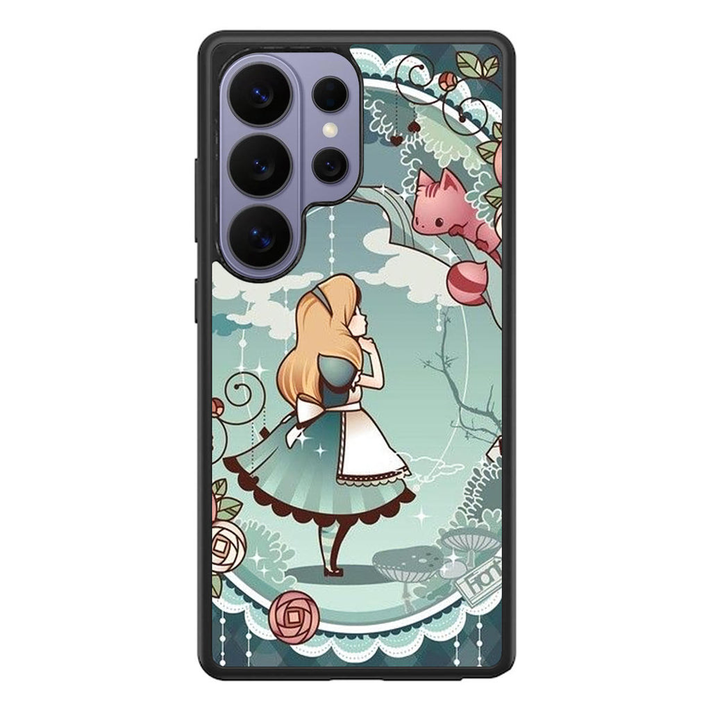 Alice And Cheshire Cat Poster Samsung Galaxy S26 Ultra Case