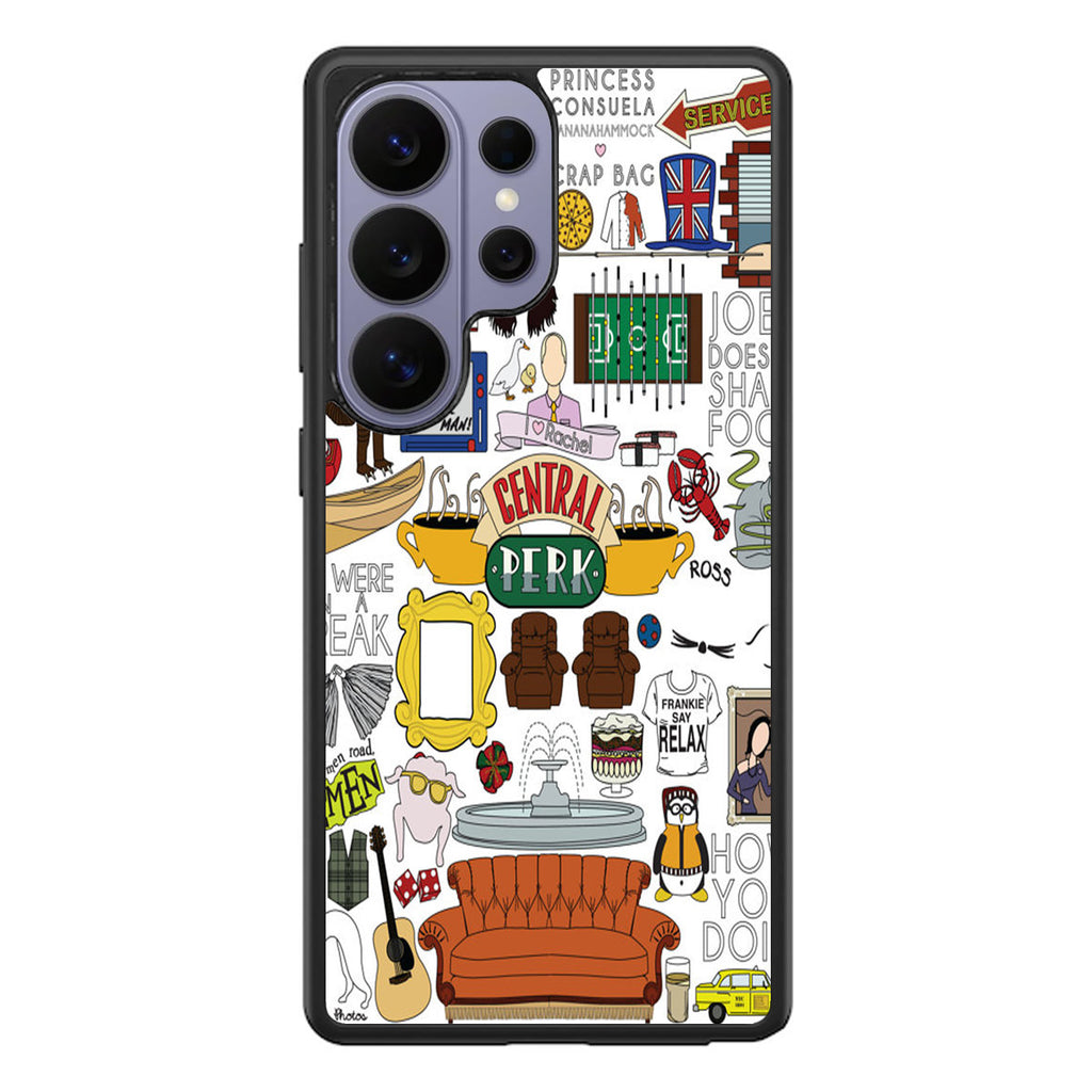 Friends TV Show Central Perk Sticker Samsung Galaxy S26 Ultra Case
