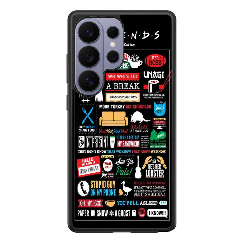 Friends TV Show Quotes Poster Samsung Galaxy S26 Ultra Case