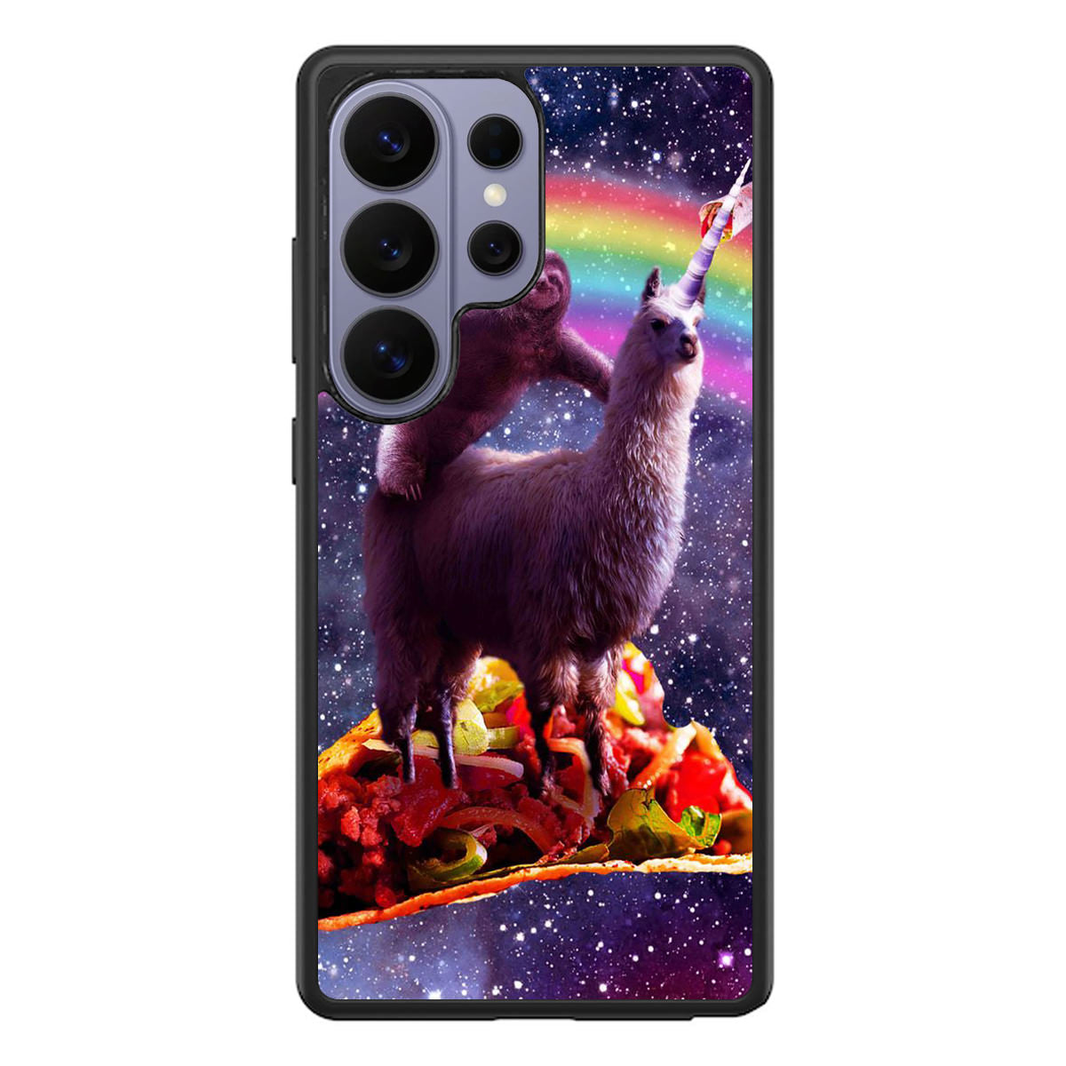 LLama And Sloth On Space Samsung Galaxy S26 Ultra Case