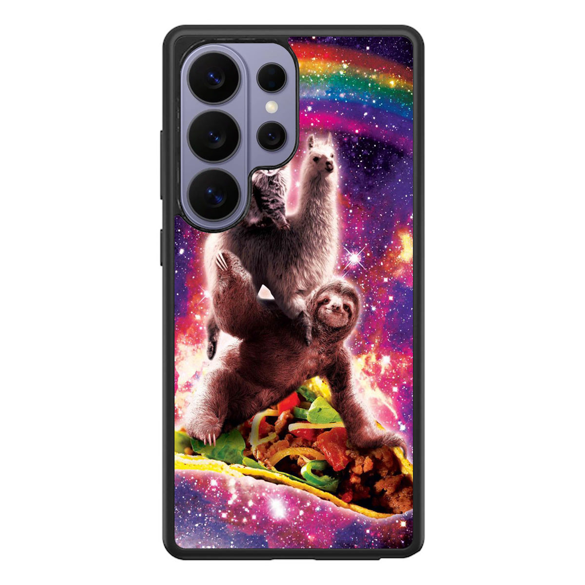LLama Sloth And Cat Playing Together Samsung Galaxy S26 Ultra Case