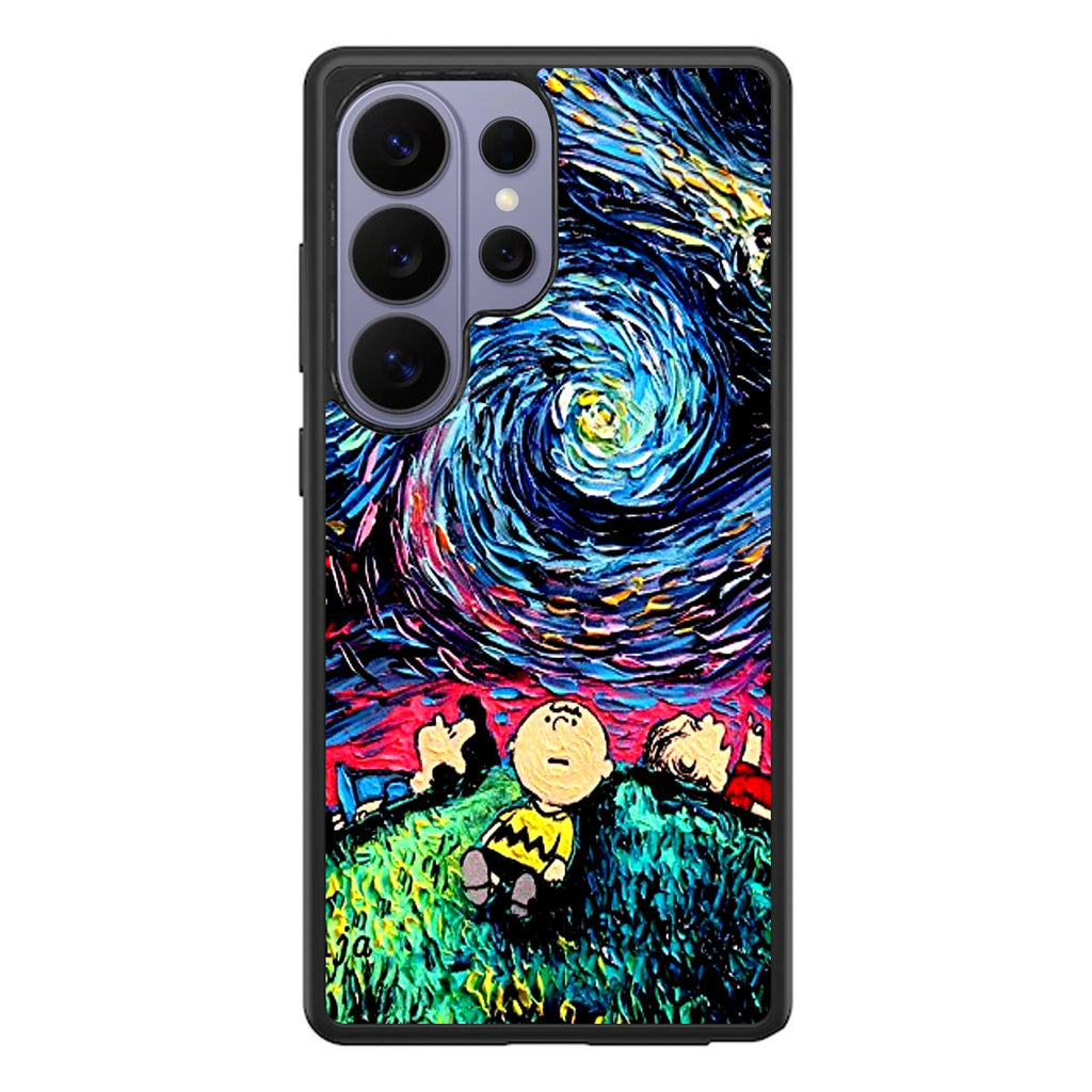 Peanuts At Starry Night Samsung Galaxy S26 Ultra Case