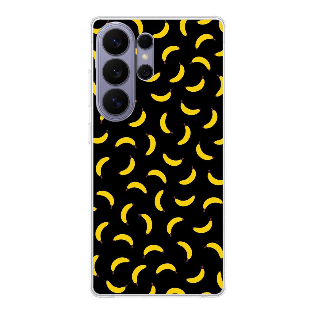 Bananas Fruit Pattern Black Samsung Galaxy S26 Ultra Case