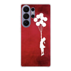Banksy Girl With Balloons Red Samsung Galaxy S26 Ultra Case