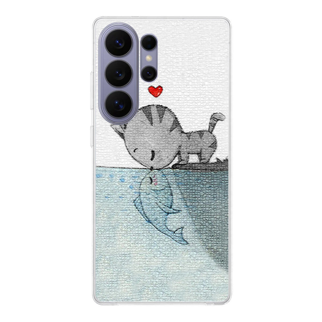 Cat Fish Kisses Samsung Galaxy S26 Ultra Case