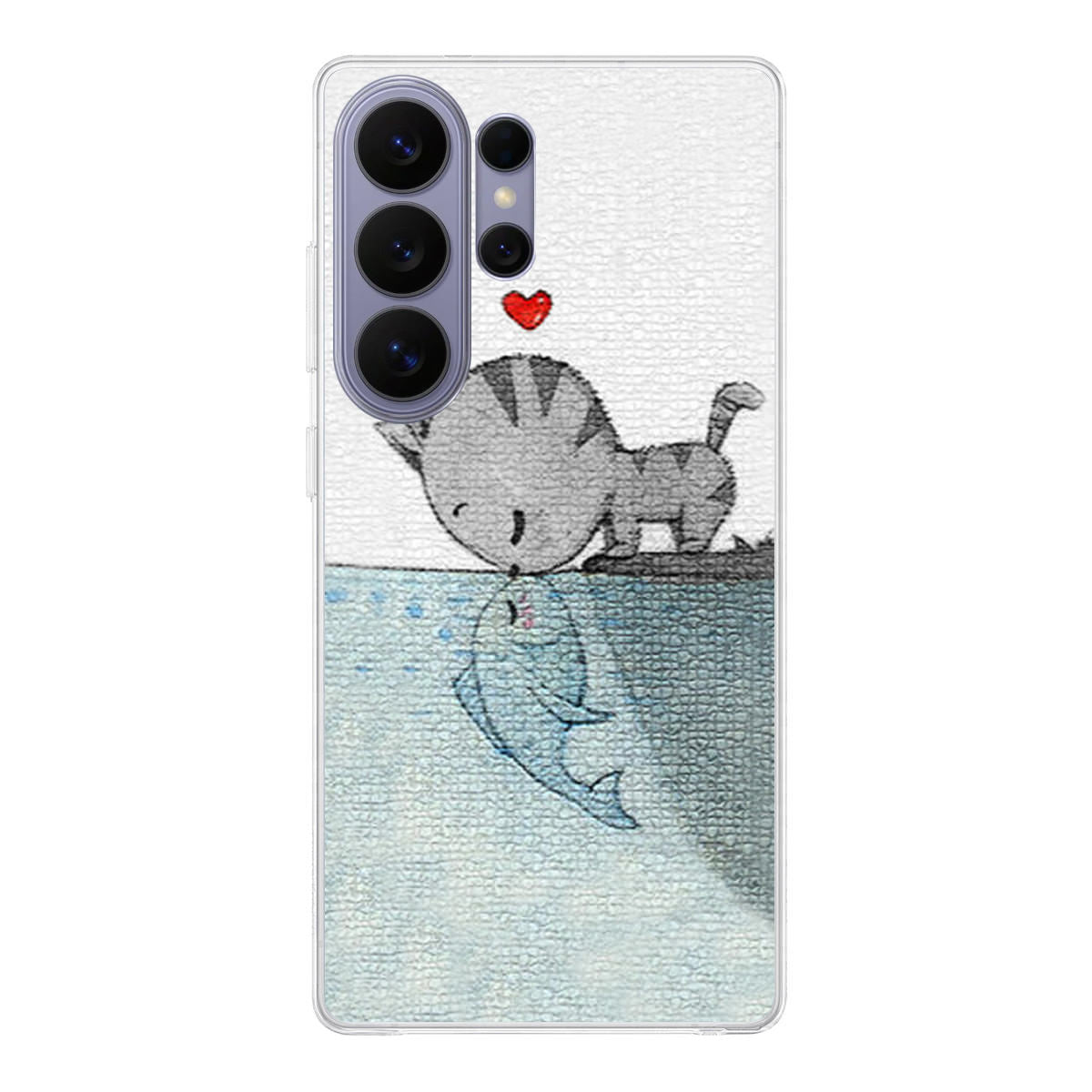 Cat Fish Kisses Samsung Galaxy S26 Ultra Case