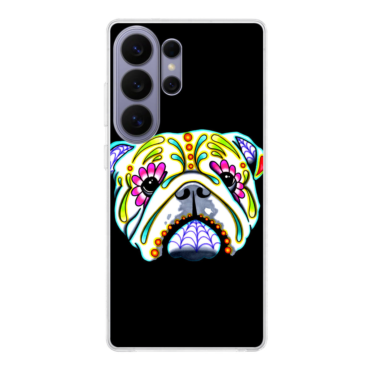 Colorful Bulldog Art Samsung Galaxy S26 Ultra Case