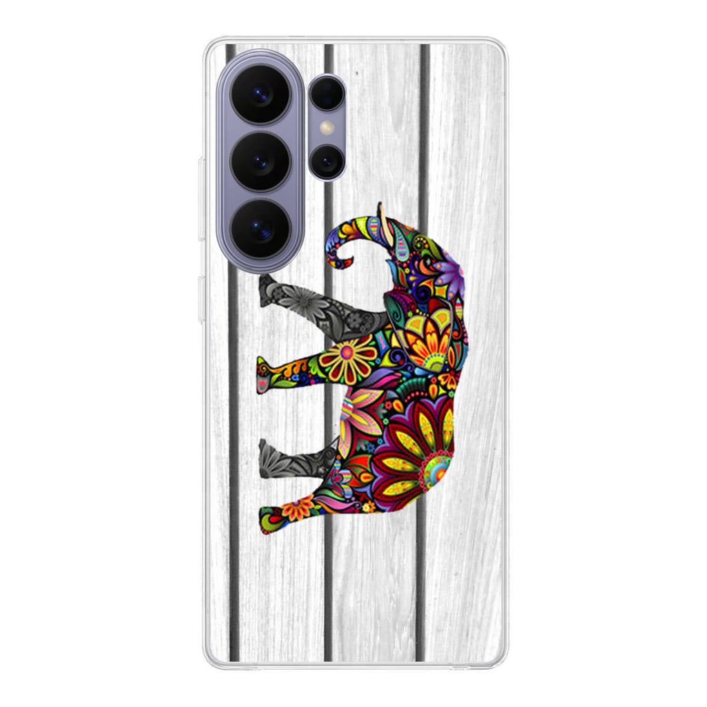 Colorful Elephant Flower Samsung Galaxy S26 Ultra Case