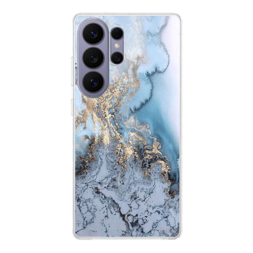 Golden Azure Marble Samsung Galaxy S26 Ultra Case